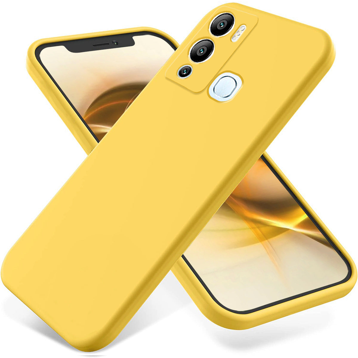 For Infinix Hot 12i 4G Slim Design Liquid Silicone Phone Case Soft Lining Protective Cover