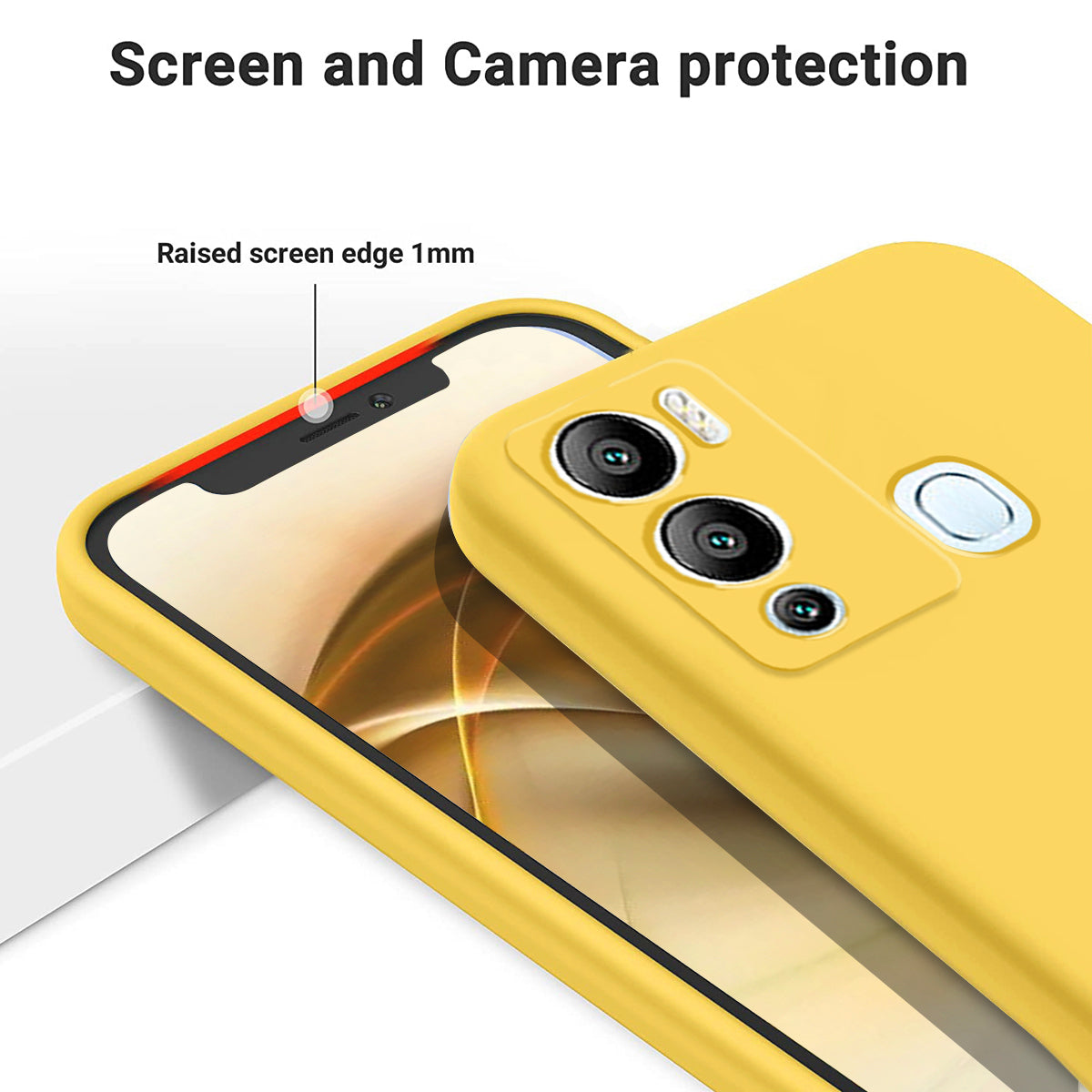 For Infinix Hot 12i 4G Slim Design Liquid Silicone Phone Case Soft Lining Protective Cover