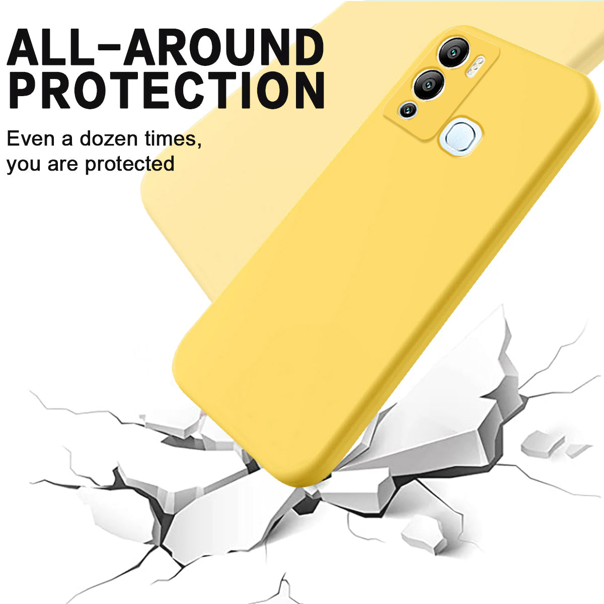 For Infinix Hot 12i 4G Slim Design Liquid Silicone Phone Case Soft Lining Protective Cover