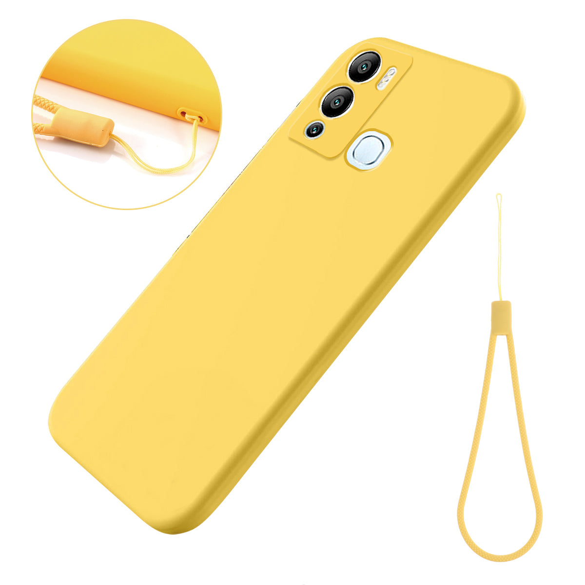 For Infinix Hot 12i 4G Slim Design Liquid Silicone Phone Case Soft Lining Protective Cover