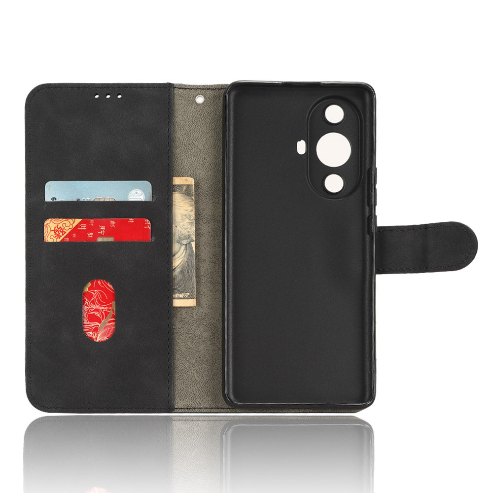For Huawei nova 11 Pro / nova 11 Ultra Skin-touch PU Leather Phone Cover Wallet Stand Cell Phone Case