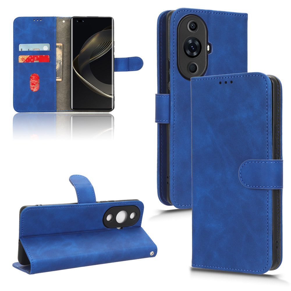 For Huawei nova 11 Pro / nova 11 Ultra Skin-touch PU Leather Phone Cover Wallet Stand Cell Phone Case