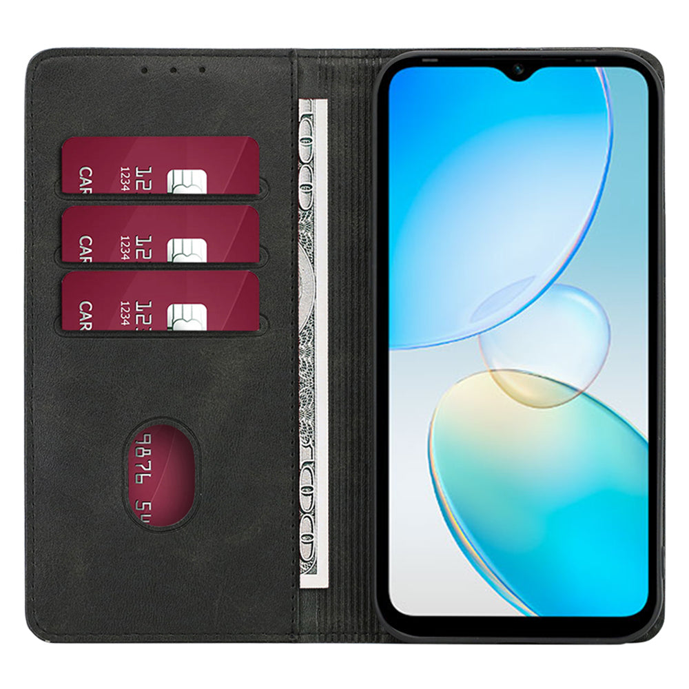 For Infinix Note 12 Pro 4G / Note 12 (2023) 4G PU Leather Wallet Stand Shell Calf Texture Magnetic Closing Phone Case