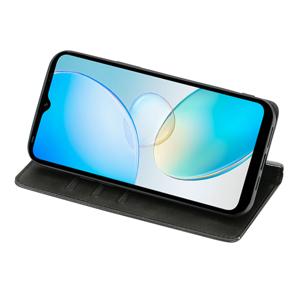 For Infinix Note 12 Pro 4G / Note 12 (2023) 4G PU Leather Wallet Stand Shell Calf Texture Magnetic Closing Phone Case