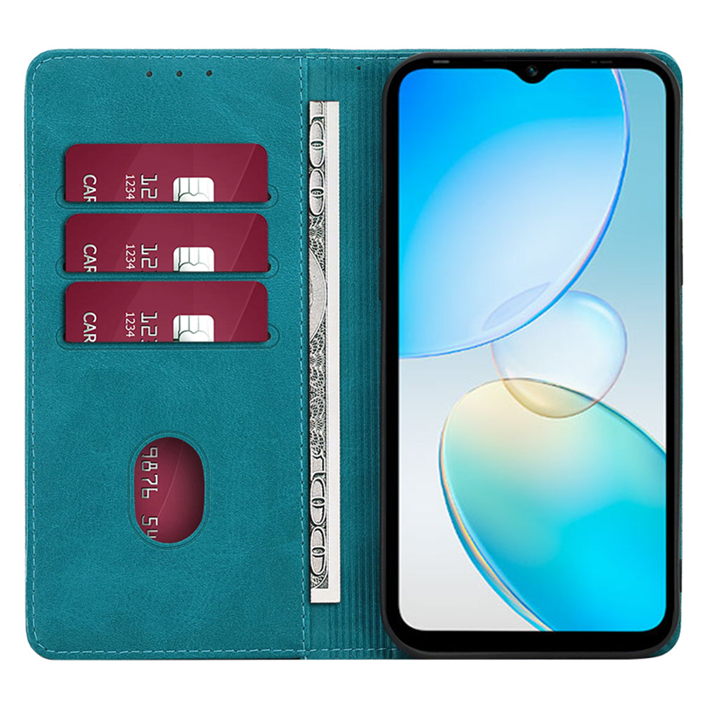 For Infinix Note 12 Pro 4G / Note 12 (2023) 4G PU Leather Wallet Stand Shell Calf Texture Magnetic Closing Phone Case