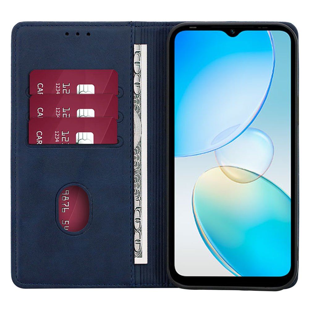 For Infinix Note 12 Pro 4G / Note 12 (2023) 4G PU Leather Wallet Stand Shell Calf Texture Magnetic Closing Phone Case