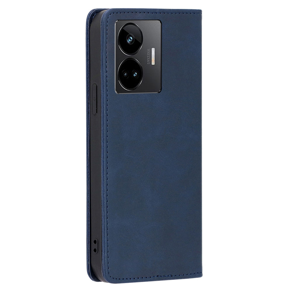 Leather Phone Case for Realme GT Neo 5 5G / GT3 5G / GT Neo 5 240W 5G Calf Texture Wallet Stand Magnetic Cover