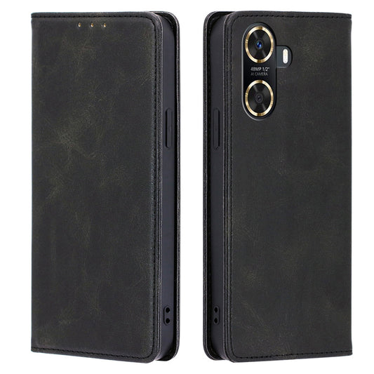 For Huawei Enjoy 60 PU Leather Stand Wallet Case Calf Texture Magnetic Shockproof Phone Cover