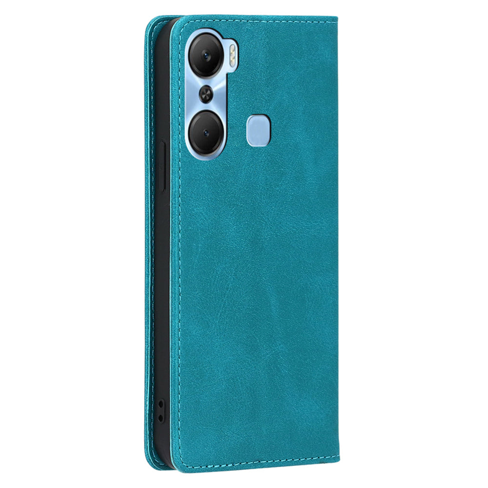 For Infinix Hot 12 Pro 4G Protective Flip Case PU Leather Calf Texture Stand Wallet Phone Cover