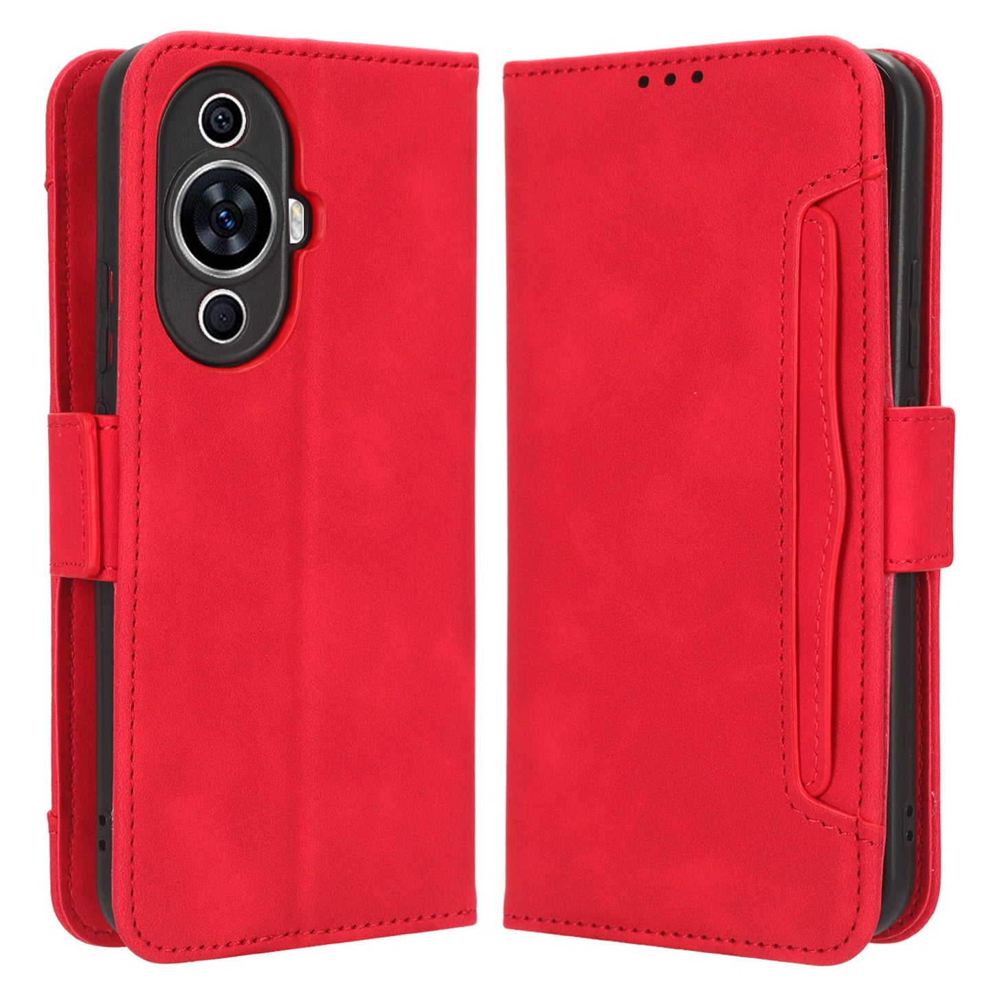 For Huawei nova 11 Flip PU Leather Phone Case Stand Multiple Card Slots Wallet Phone Cover