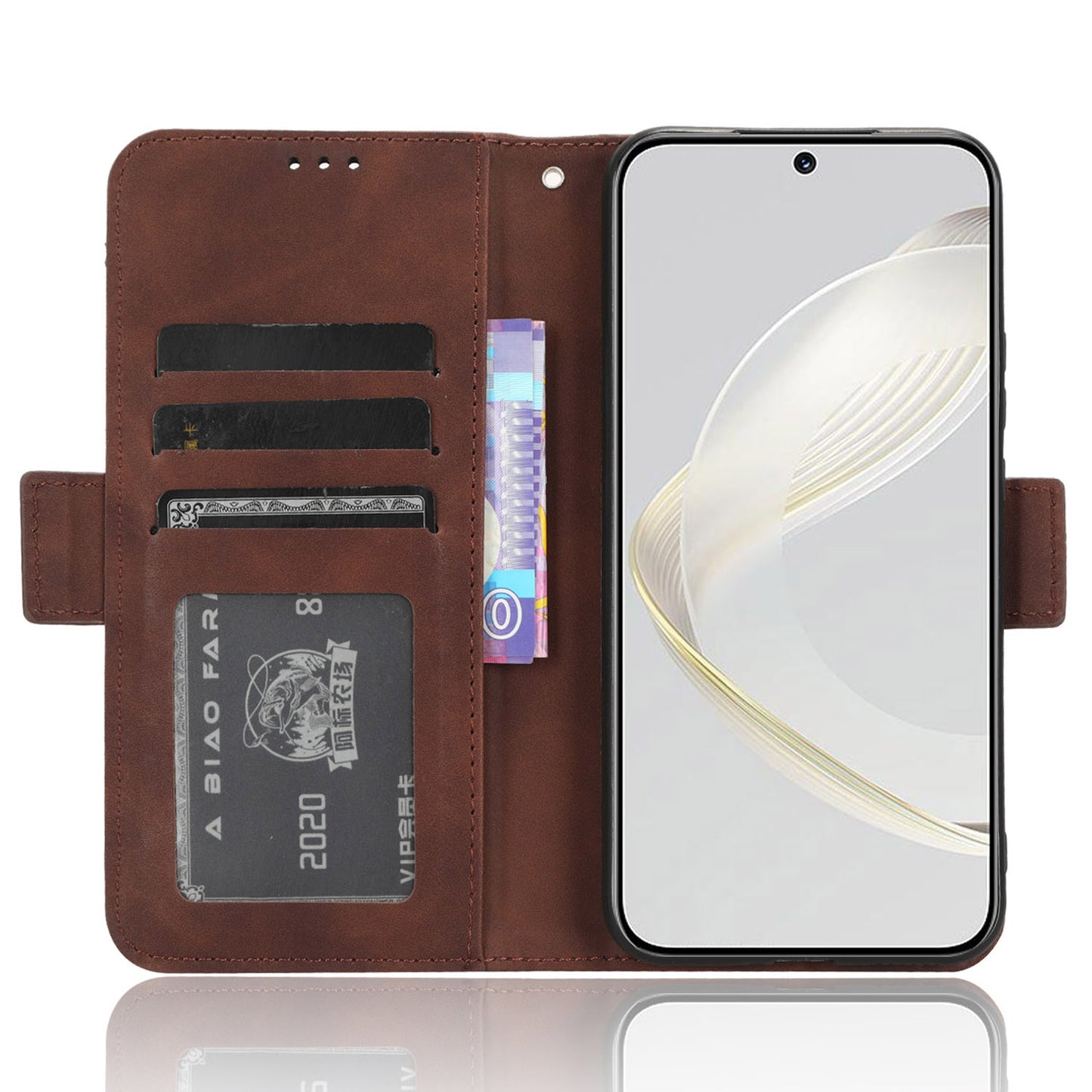 For Huawei nova 11 Flip PU Leather Phone Case Stand Multiple Card Slots Wallet Phone Cover