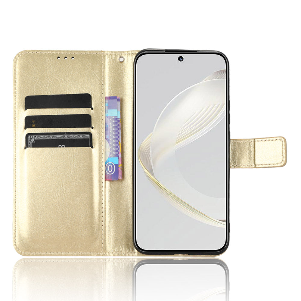 For Huawei nova 11 Wallet Phone Case PU Leather+TPU Crazy Horse Texture Phone Cover with Stand Function