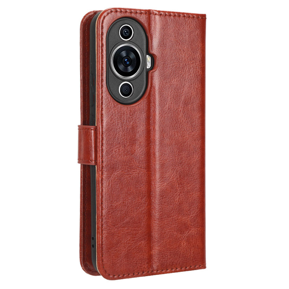 For Huawei nova 11 Wallet Phone Case PU Leather+TPU Crazy Horse Texture Phone Cover with Stand Function