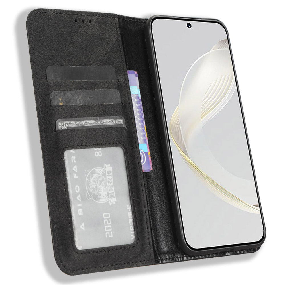 For Huawei nova 11 Pro / nova 11 Ultra TPU+PU Leather Cover Stand Wallet Retro Flip Phone Case