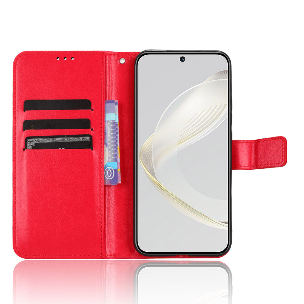 For Huawei nova 11 Pro / nova 11 Ultra Crazy Horse Texture Phone Case Stand Wallet PU Leather Flip Phone Cover