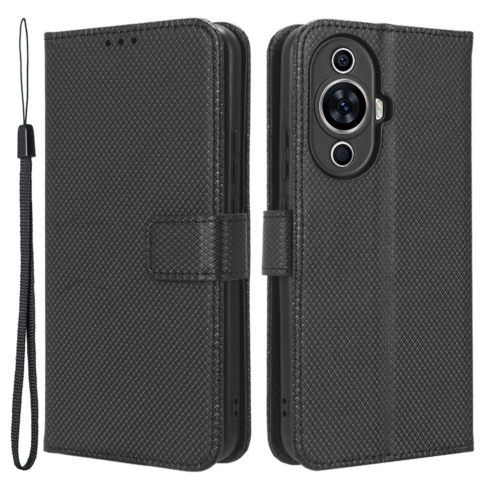 For Huawei nova 11 Pro / nova 11 Ultra Phone Case PU Leather Diamond Texture Stand Wallet Phone Cover