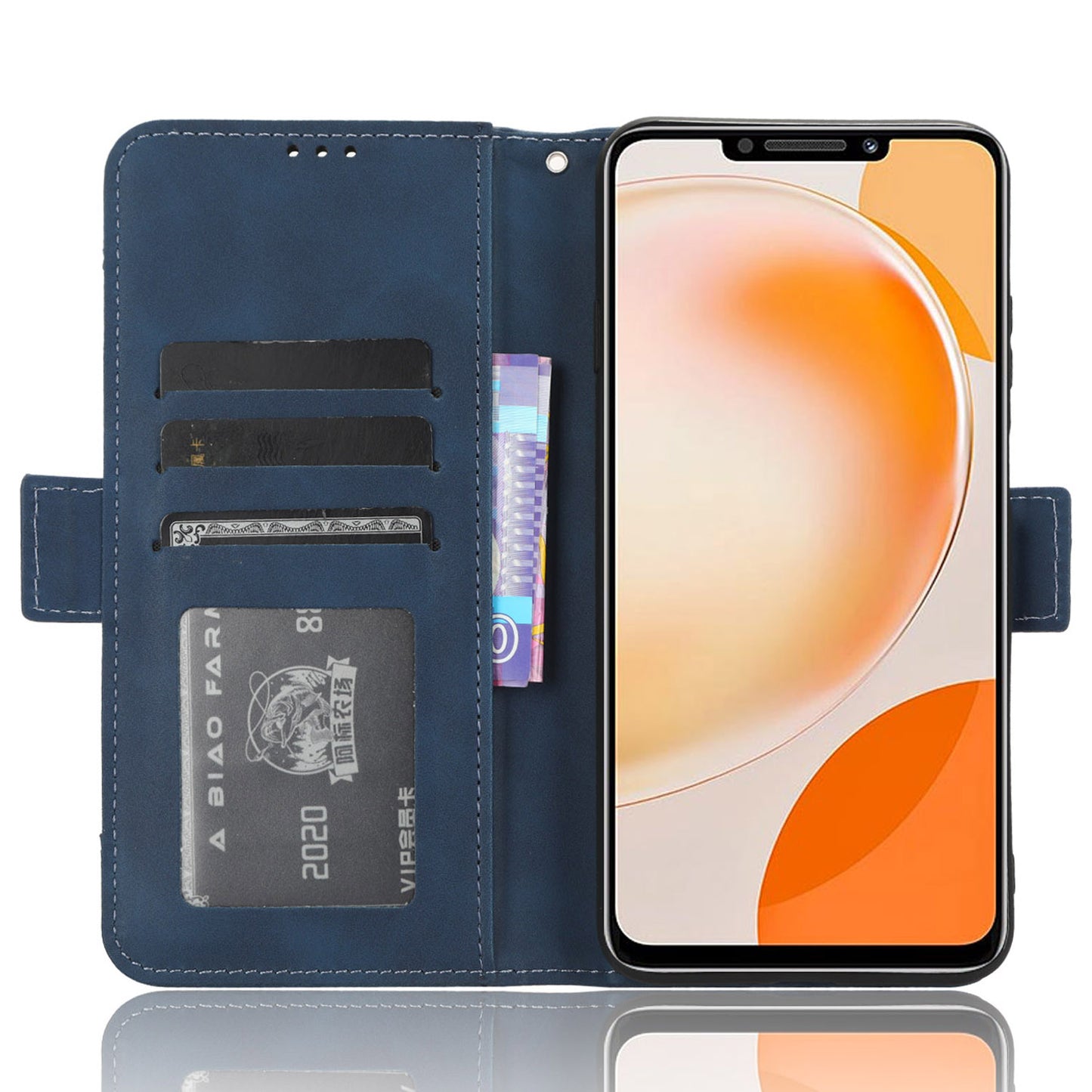 For Huawei nova Y91 4G / Enjoy 60X Multiple Card Slots Phone Cover Wallet PU Leather Phone Stand Case