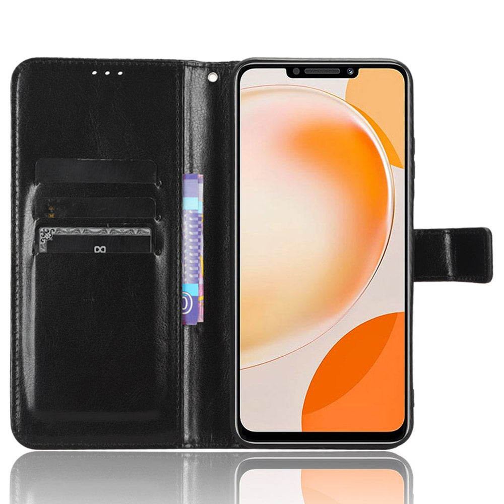 For Huawei nova Y91 4G / Enjoy 60X Crazy Horse Texture Flip Phone Case Stand Wallet PU Leather Phone Cover
