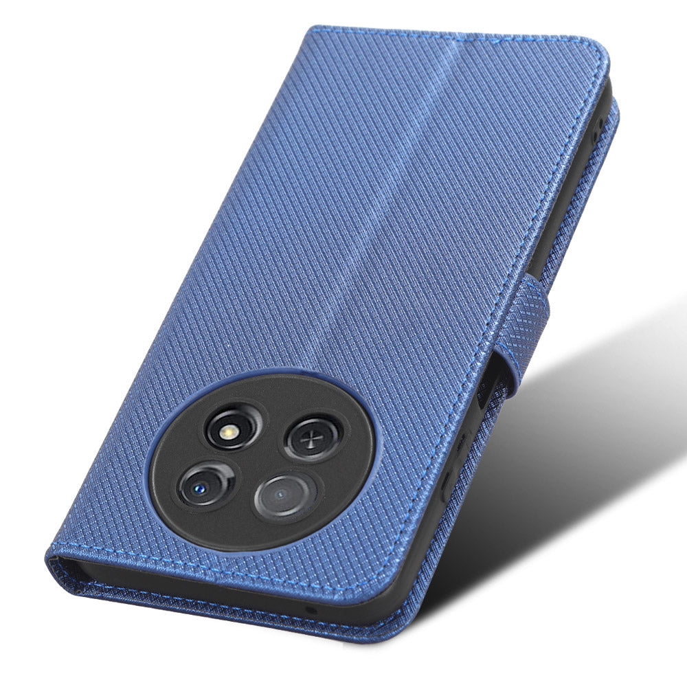 For Huawei nova Y91 4G / Enjoy 60X Wallet Phone Case PU Leather Diamond Texture Phone Stand Cover