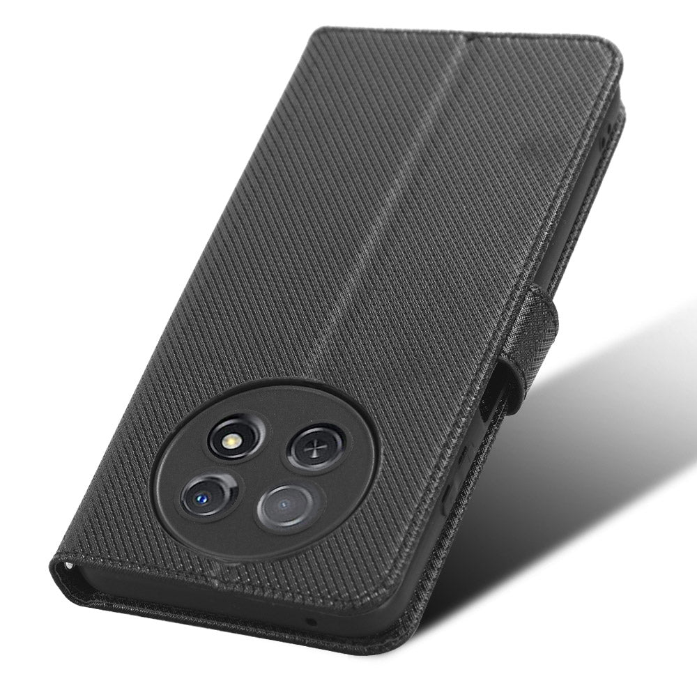 For Huawei nova Y91 4G / Enjoy 60X Wallet Phone Case PU Leather Diamond Texture Phone Stand Cover