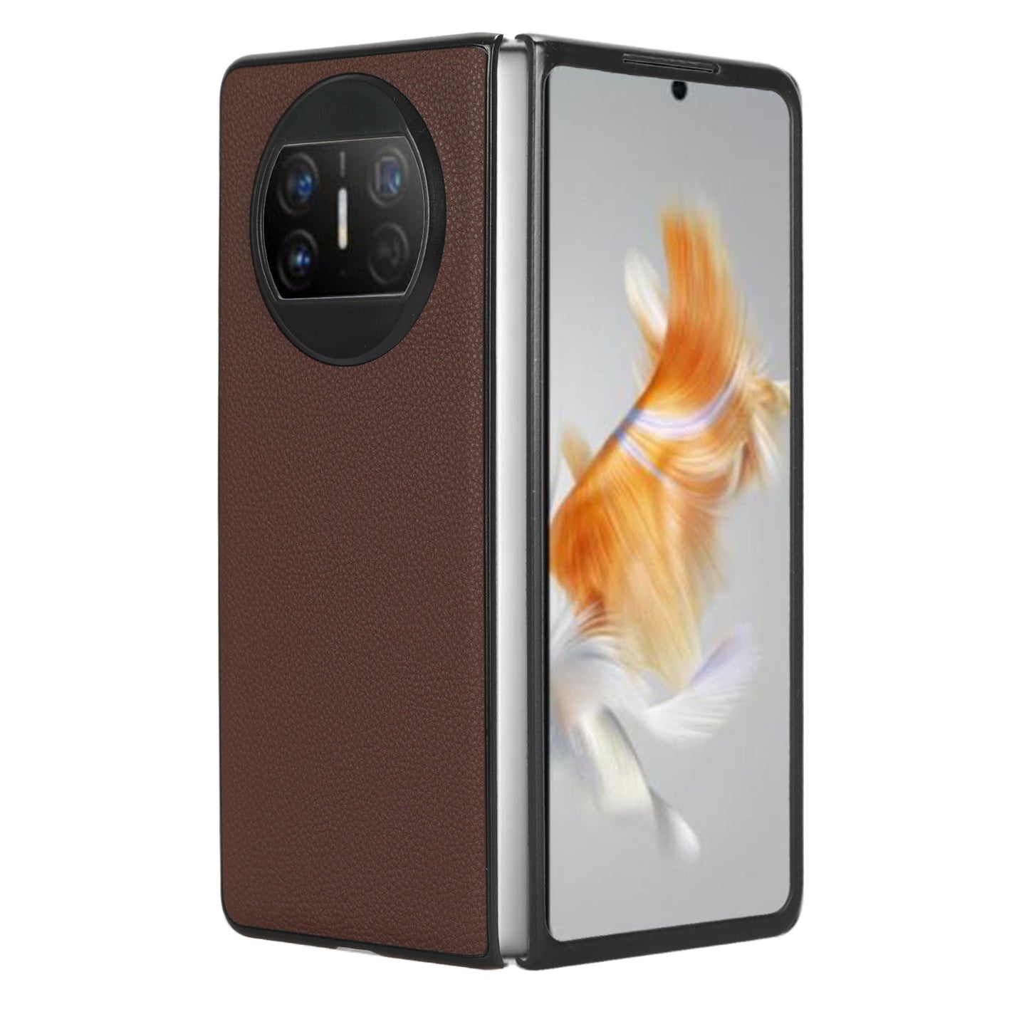 For Huawei Mate X3 5G Phone Case Litchi Texture PU Leather Coated Protective Phone Cover
