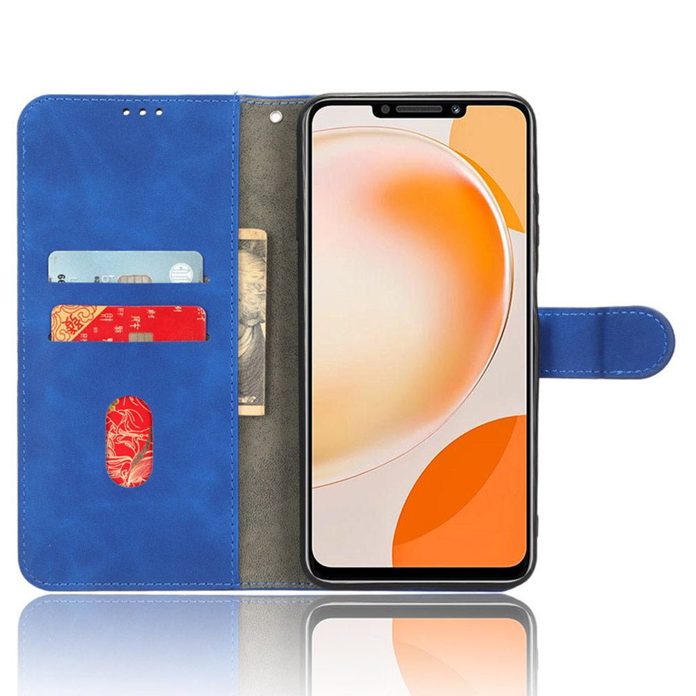 For Huawei Enjoy 60X PU Leather Flip Cover Skin-touch Stand Wallet Phone Case