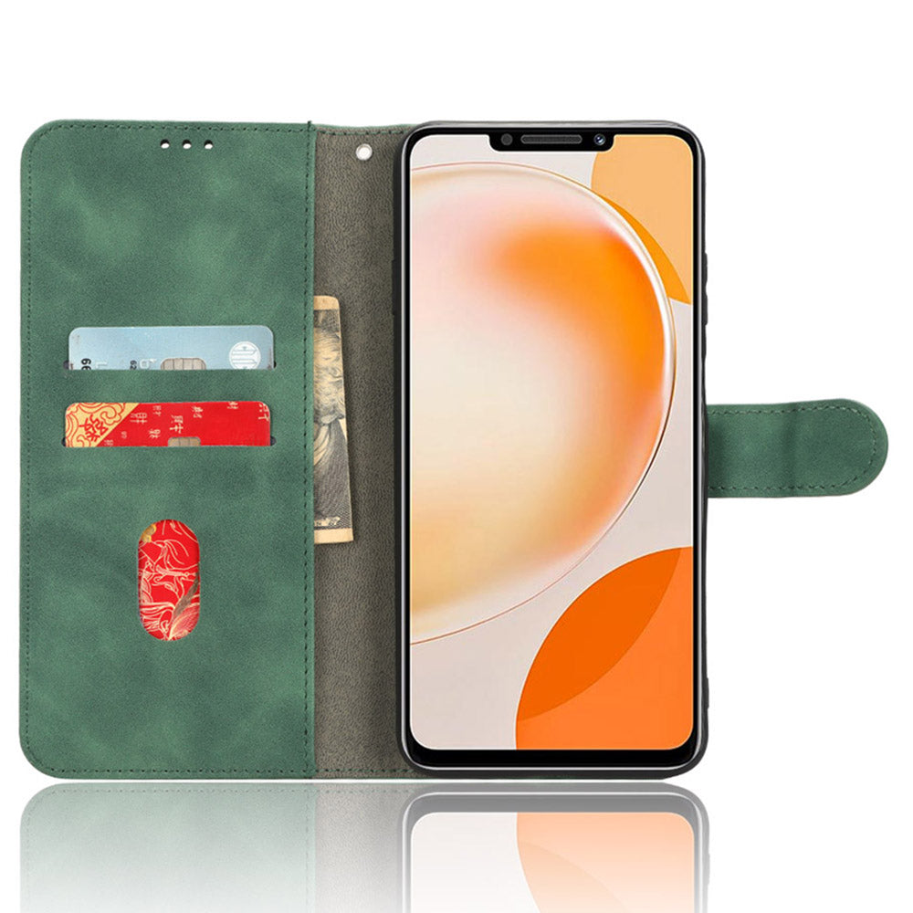 For Huawei Enjoy 60X PU Leather Flip Cover Skin-touch Stand Wallet Phone Case