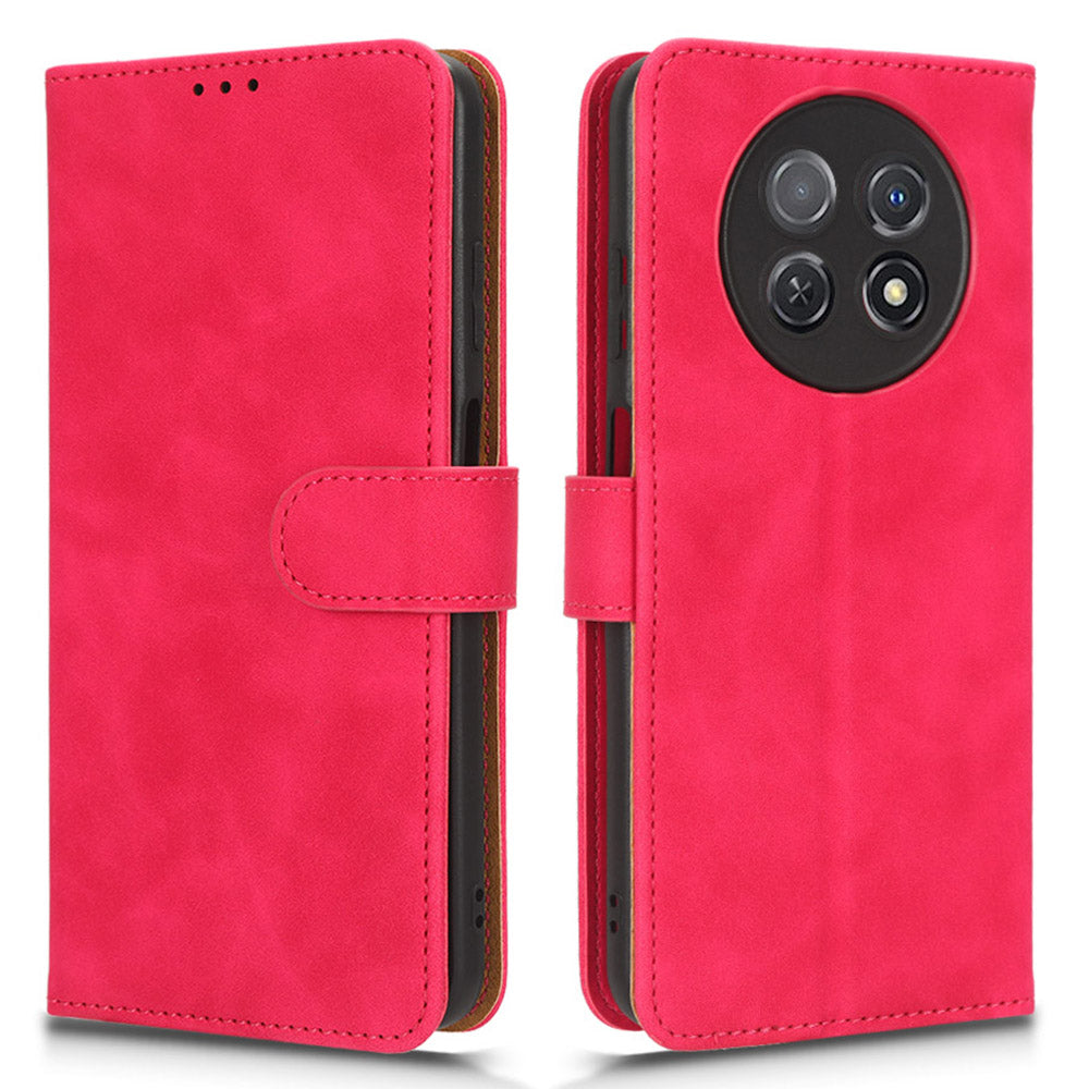 For Huawei Enjoy 60X PU Leather Flip Cover Skin-touch Stand Wallet Phone Case