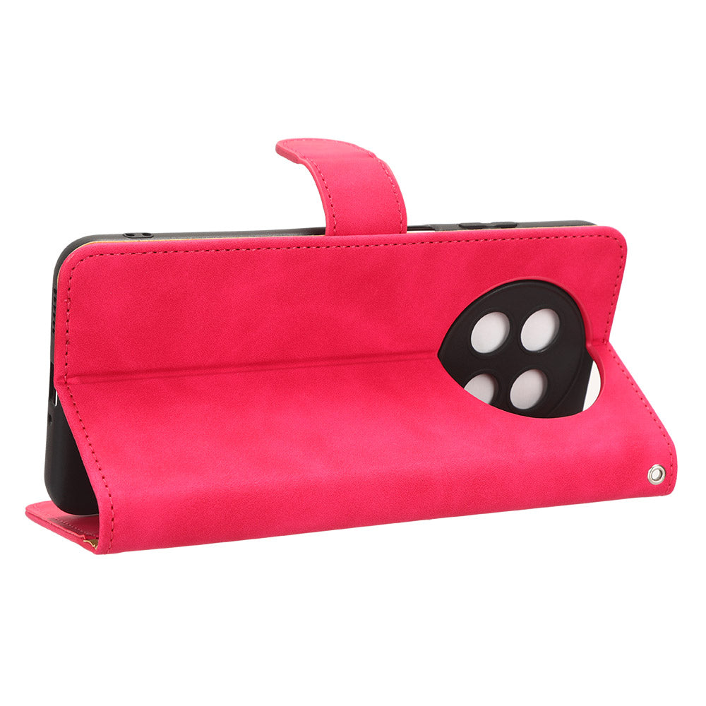 For Huawei Enjoy 60X PU Leather Flip Cover Skin-touch Stand Wallet Phone Case