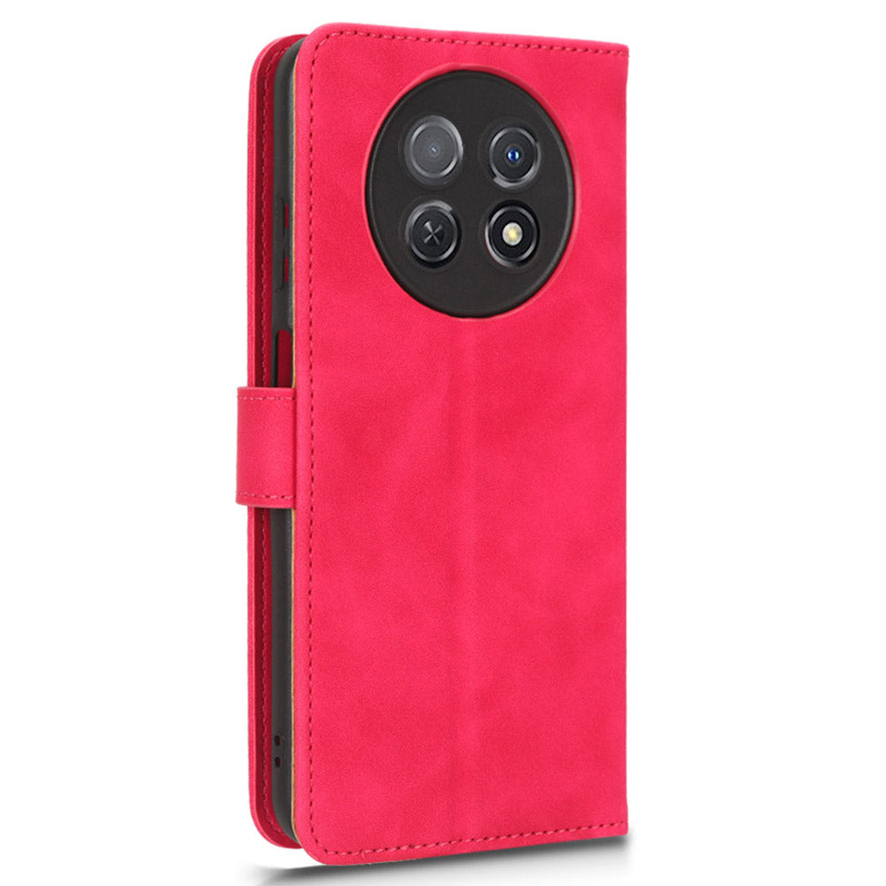 For Huawei Enjoy 60X PU Leather Flip Cover Skin-touch Stand Wallet Phone Case