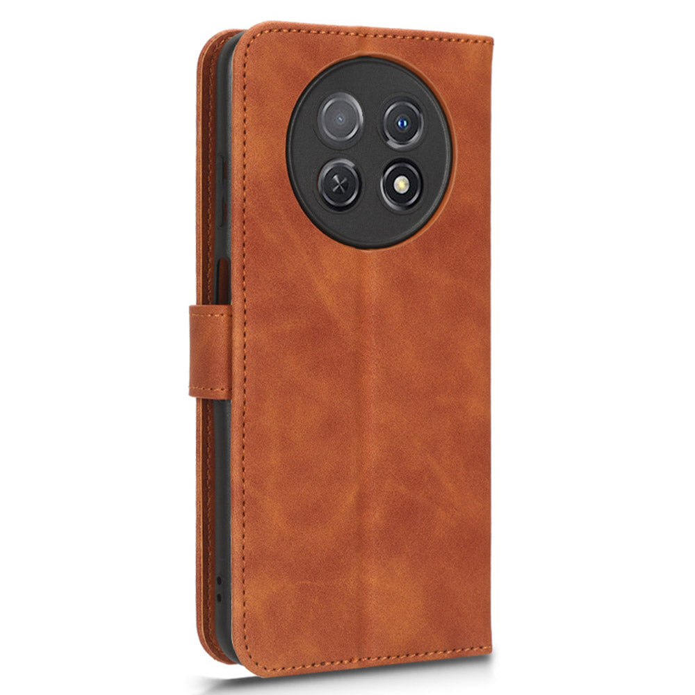 For Huawei Enjoy 60X PU Leather Flip Cover Skin-touch Stand Wallet Phone Case