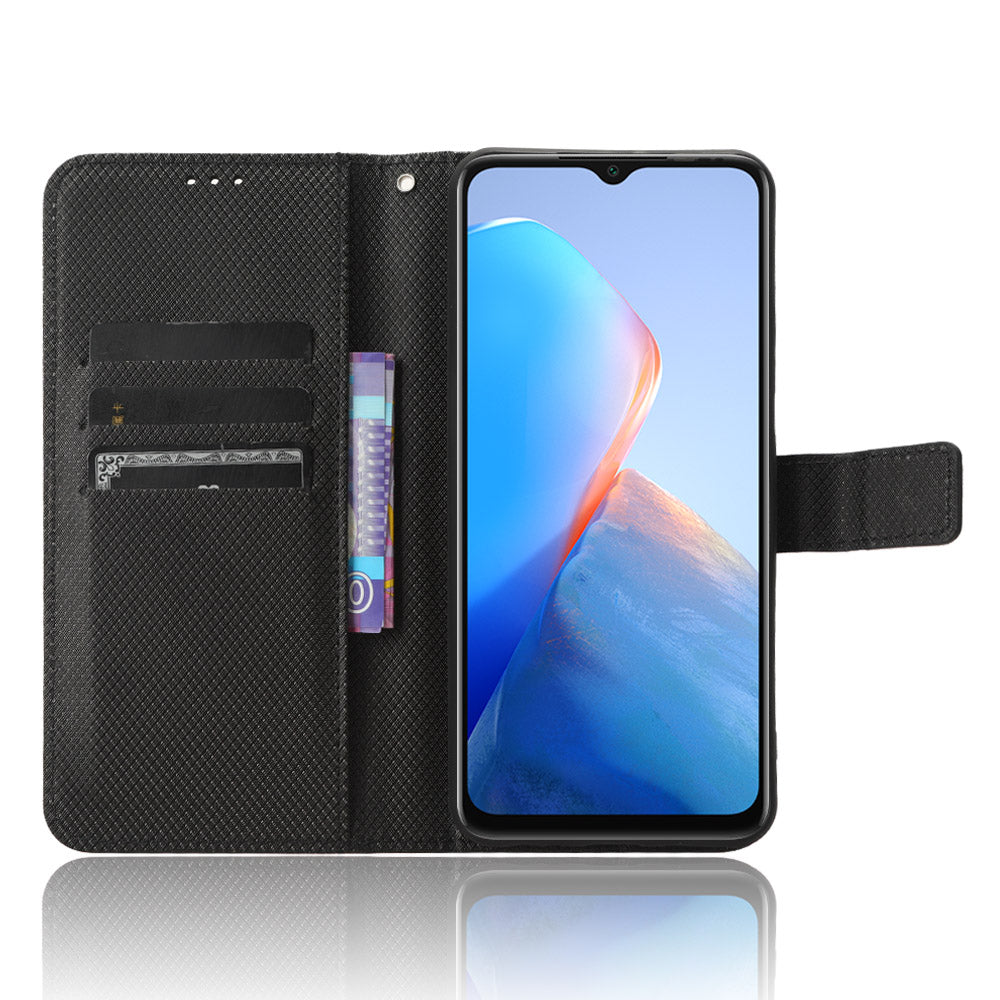 For Infinix Smart 7 Plus Diamond Texture Phone Case PU Leather Stand Wallet Phone Cover