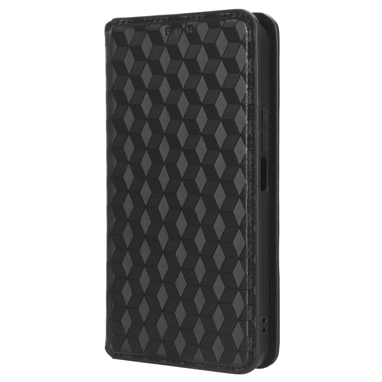 For Honor 90 Lite 5G / X50i 5G Wallet Stand Flip Phone Cover Rhombus Imprinted PU Leather Phone Case