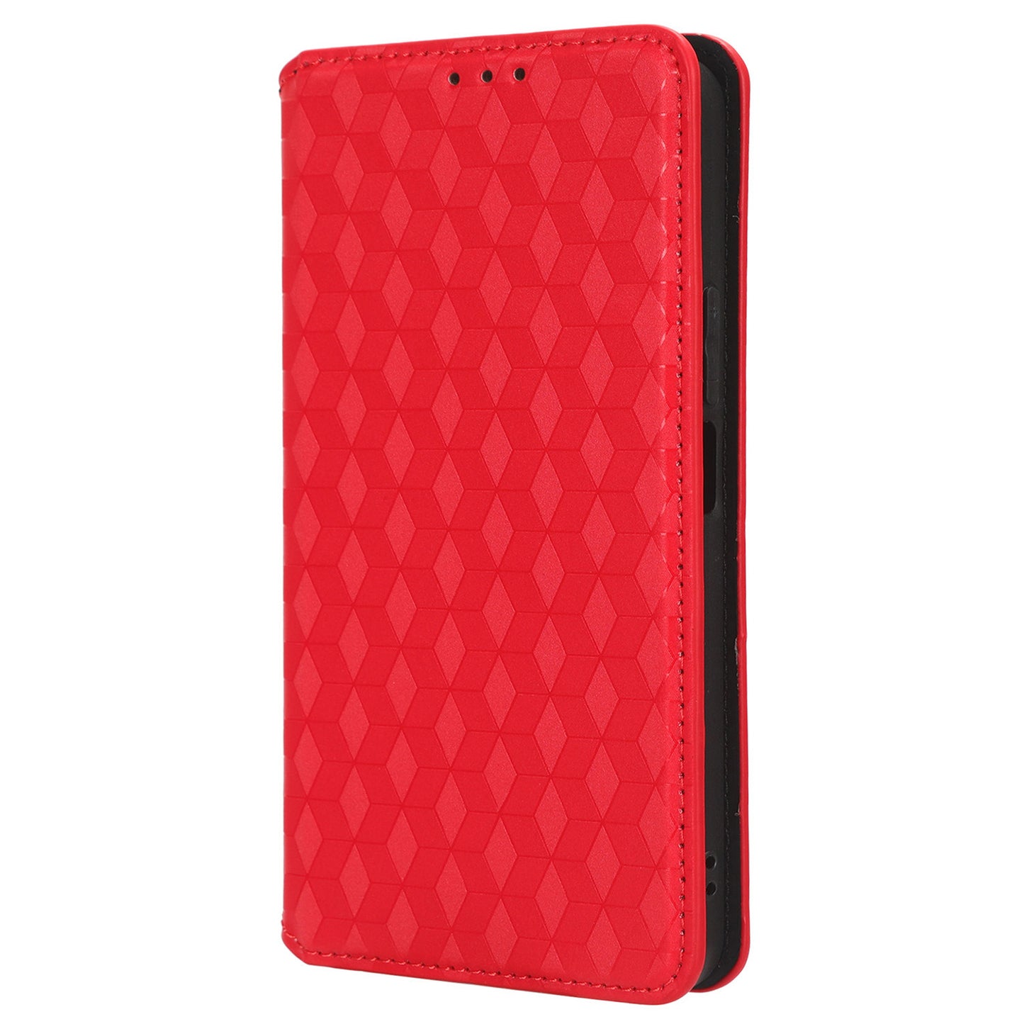 For Honor 90 Lite 5G / X50i 5G Wallet Stand Flip Phone Cover Rhombus Imprinted PU Leather Phone Case