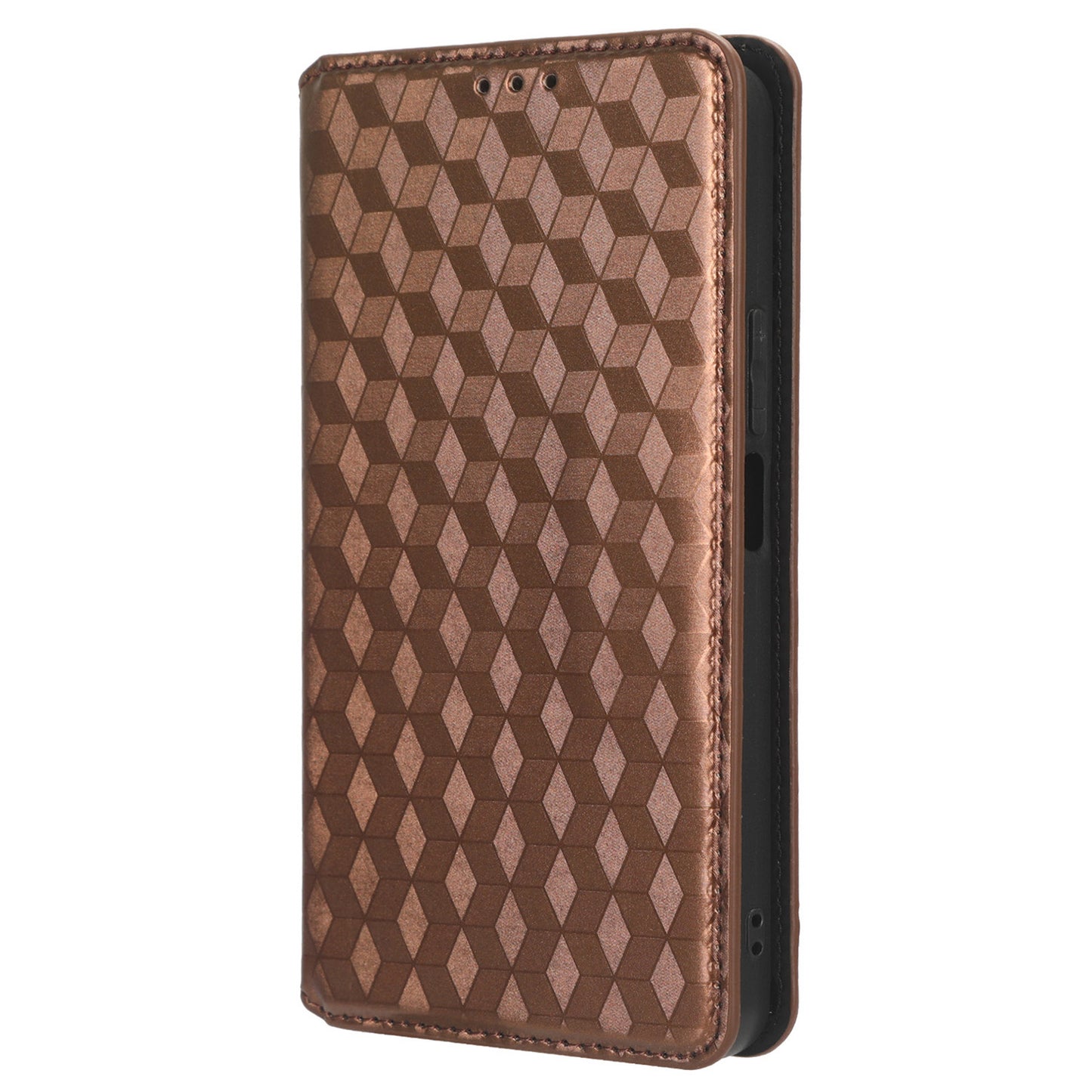 For Honor 90 Lite 5G / X50i 5G Wallet Stand Flip Phone Cover Rhombus Imprinted PU Leather Phone Case