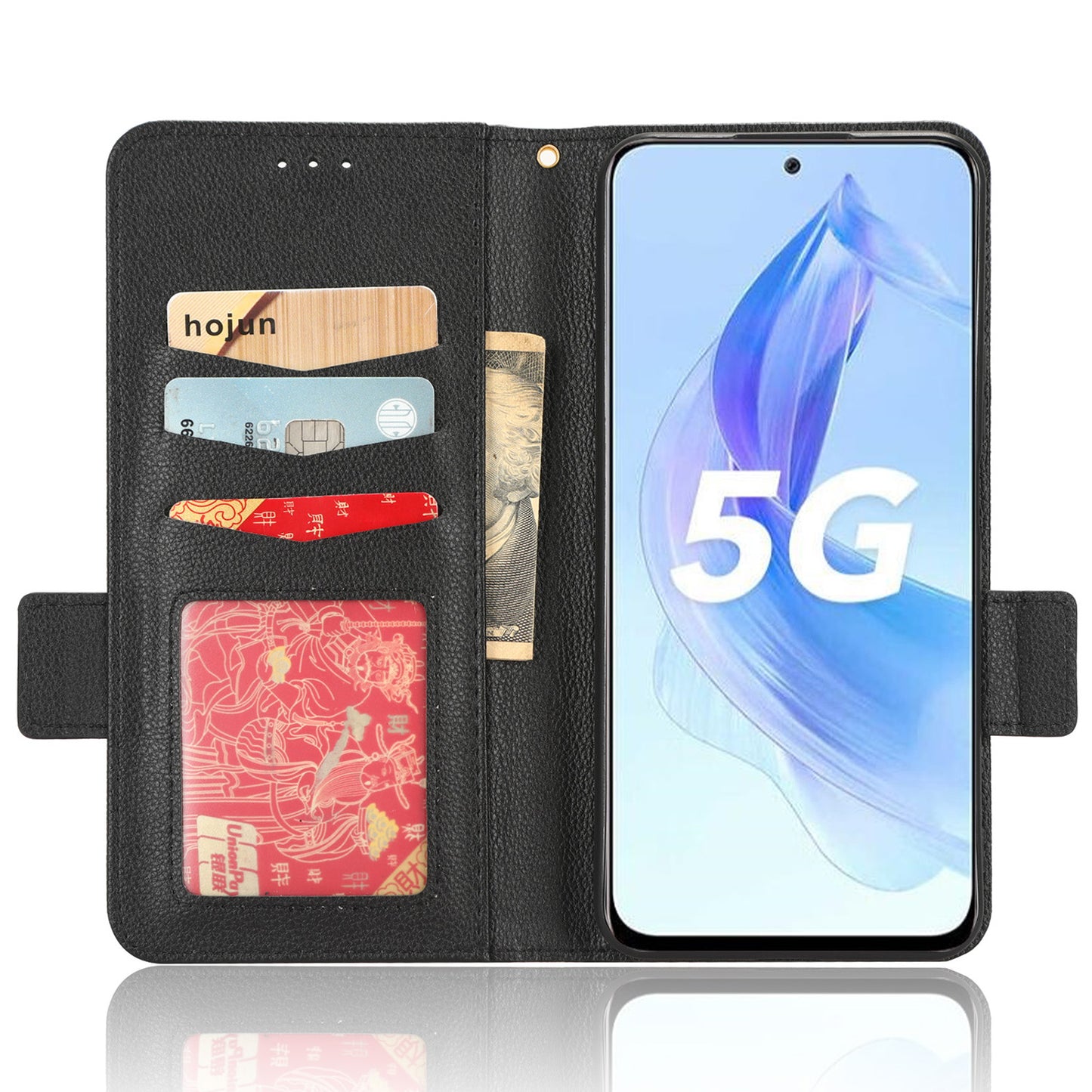 For Honor 90 Lite 5G / X50i 5G Anti-Scratch PU Leather Wallet Phone Case Litchi Texture Flip Stand Phone Cover