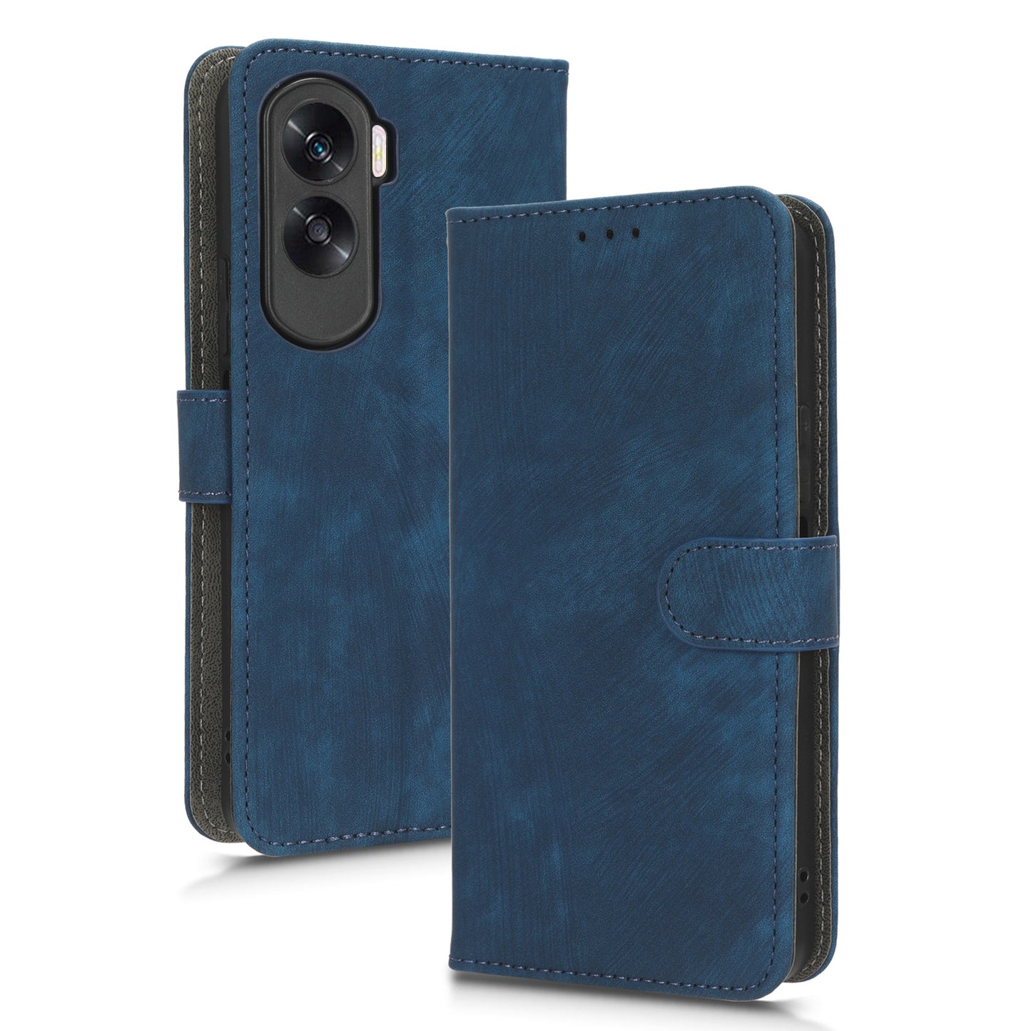 For Honor 90 Lite 5G / X50i 5G RFID Blocking PU Leather Case Cell Phone Wallet Stand Cover with Strap