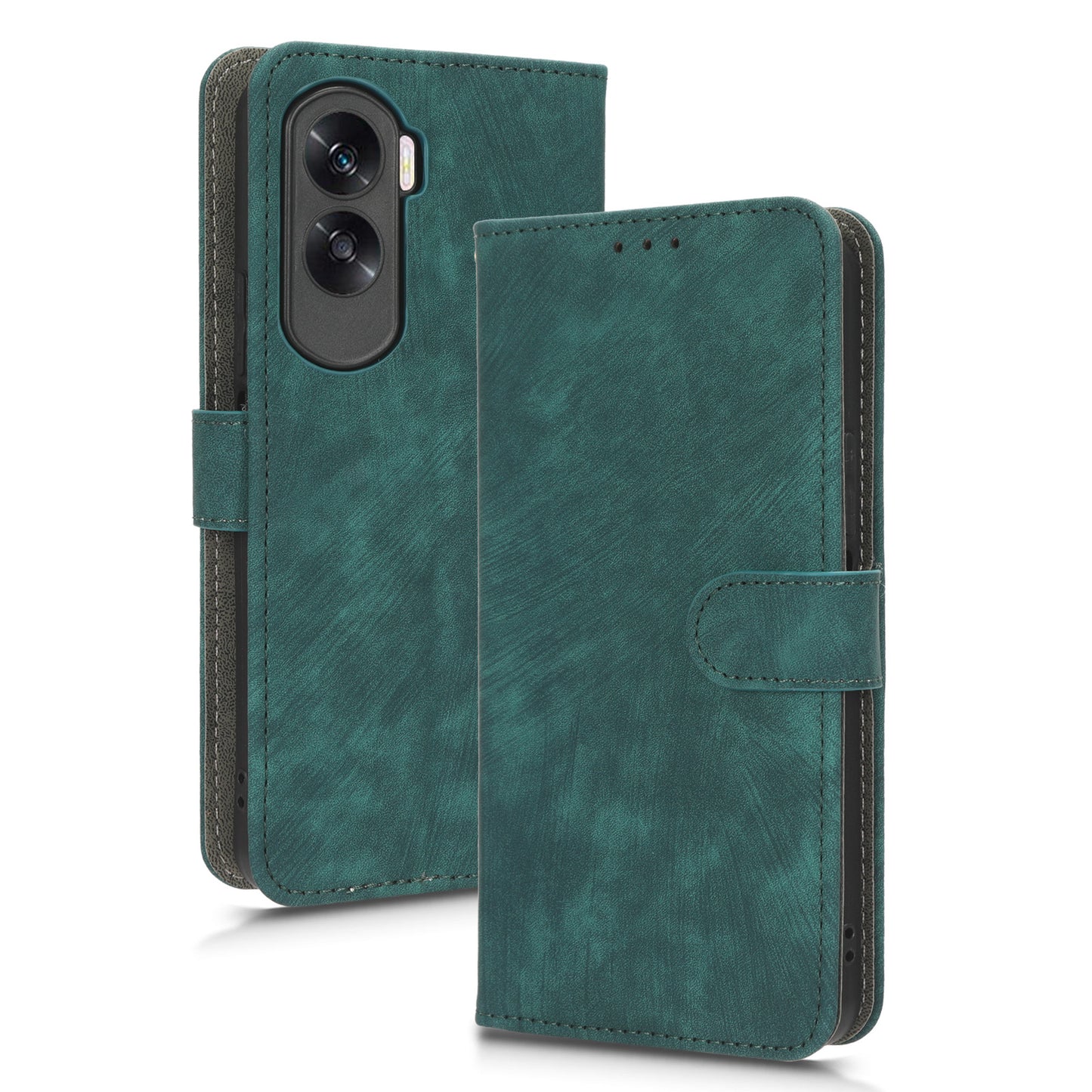 For Honor 90 Lite 5G / X50i 5G RFID Blocking PU Leather Case Cell Phone Wallet Stand Cover with Strap