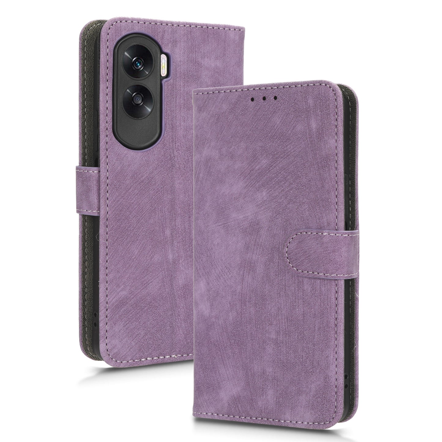 For Honor 90 Lite 5G / X50i 5G RFID Blocking PU Leather Case Cell Phone Wallet Stand Cover with Strap