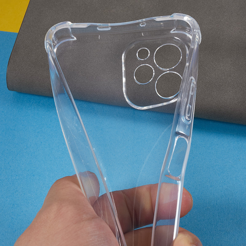 For Huawei nova Y61 4G Transparent Back Cover Reinforced Corner Shockproof TPU Phone Case