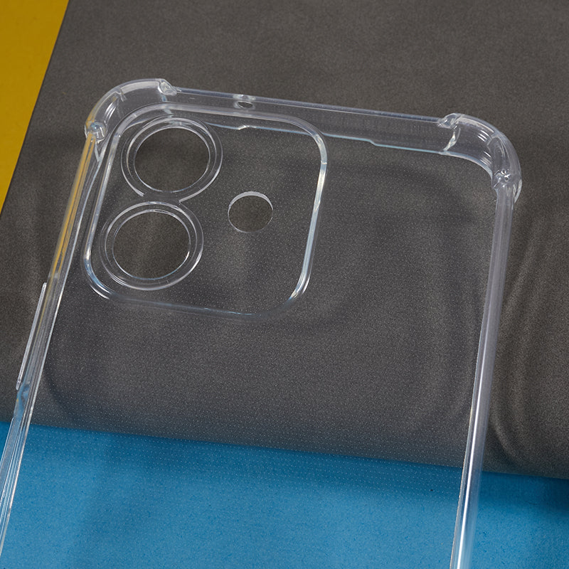 For Honor Play6C 4G Transparent Flexible TPU Phone Cover Shockproof Corner Phone Case