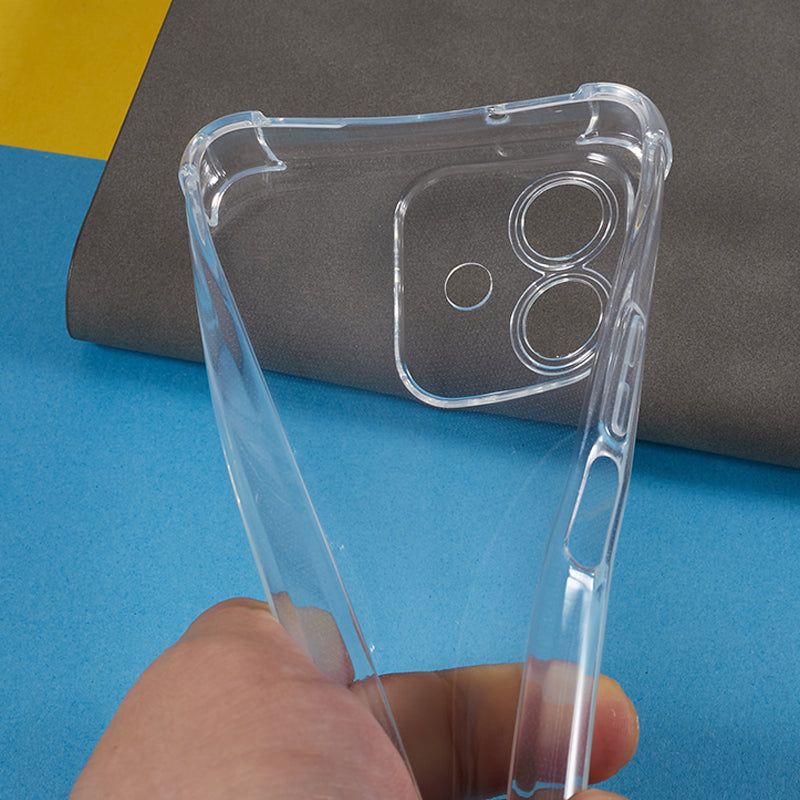 For Honor Play6C 4G Transparent Flexible TPU Phone Cover Shockproof Corner Phone Case