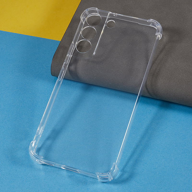 For Samsung Galaxy S22 5G Back Cover Transparent Reinforced Corners Anti-drop TPU Phone Case