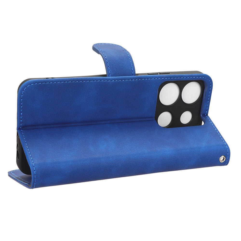 For Infinix Smart 7 HD 4G PU Leather Wallet Phone Cover Skin-touch Drop-proof Case with Stand