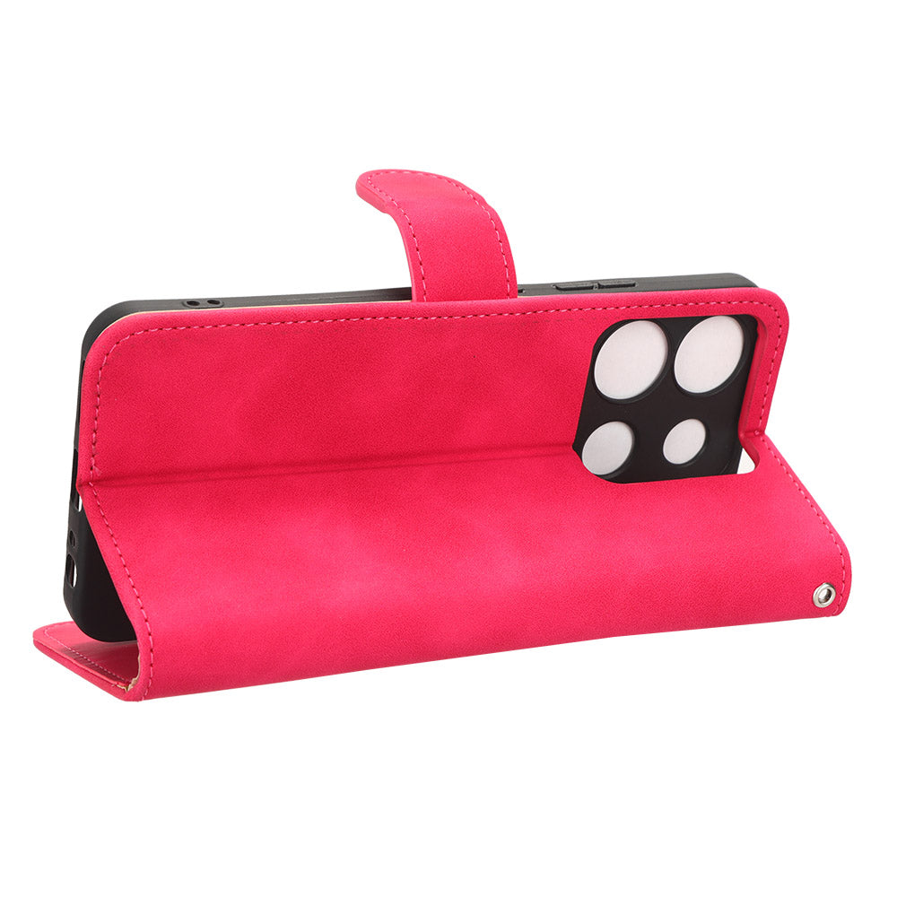 For Infinix Smart 7 HD 4G PU Leather Wallet Phone Cover Skin-touch Drop-proof Case with Stand