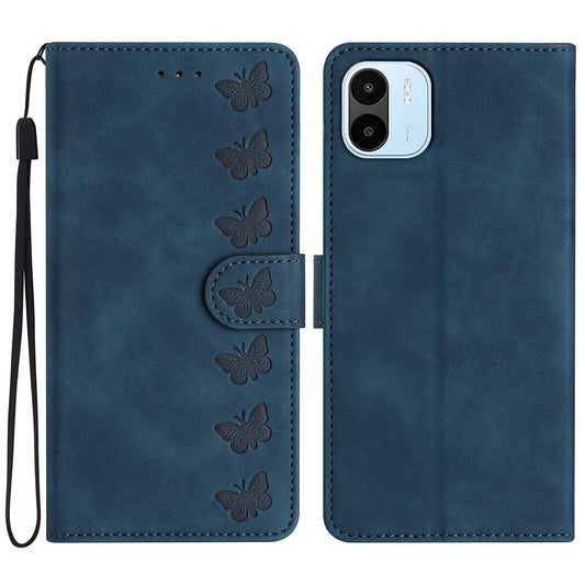 For Xiaomi Redmi A1 4G / A2 4G Phone Case Imprinted Butterfly PU Leather Wallet Stand Phone Stand Cover