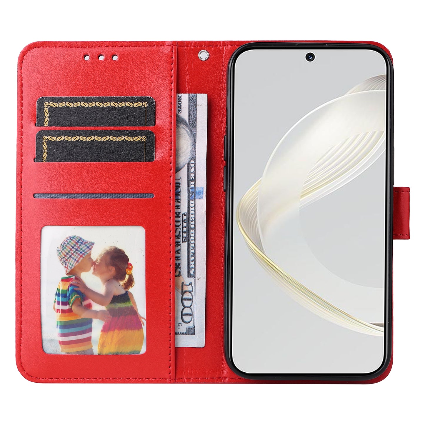For Huawei nova 11 Wallet Flip Protective Cover PU Leather Sunflower Imprinted Stand Phone Case