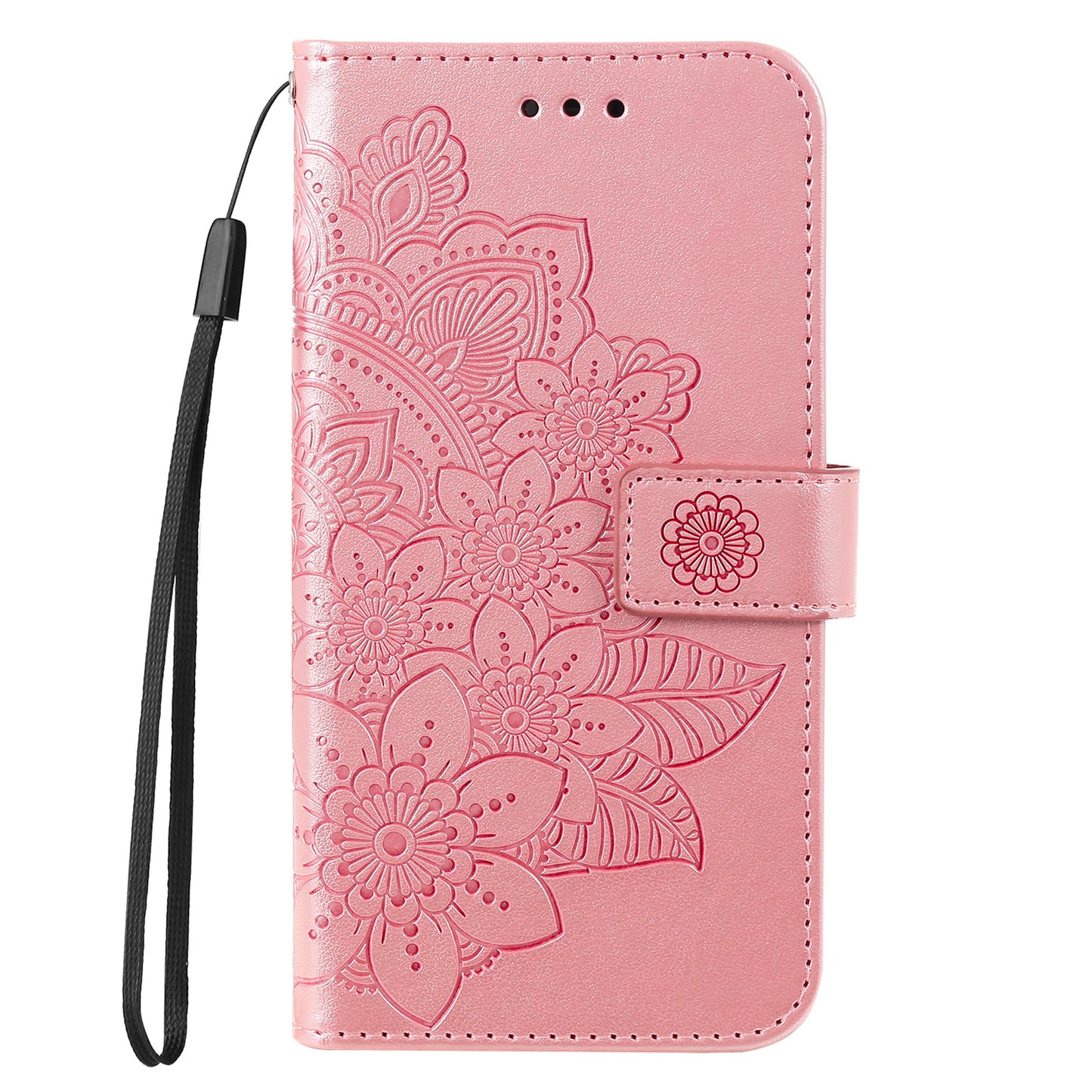 For Huawei nova 11 Flip Stand PU Leather Case Flower Imprinting Wallet Phone Cover