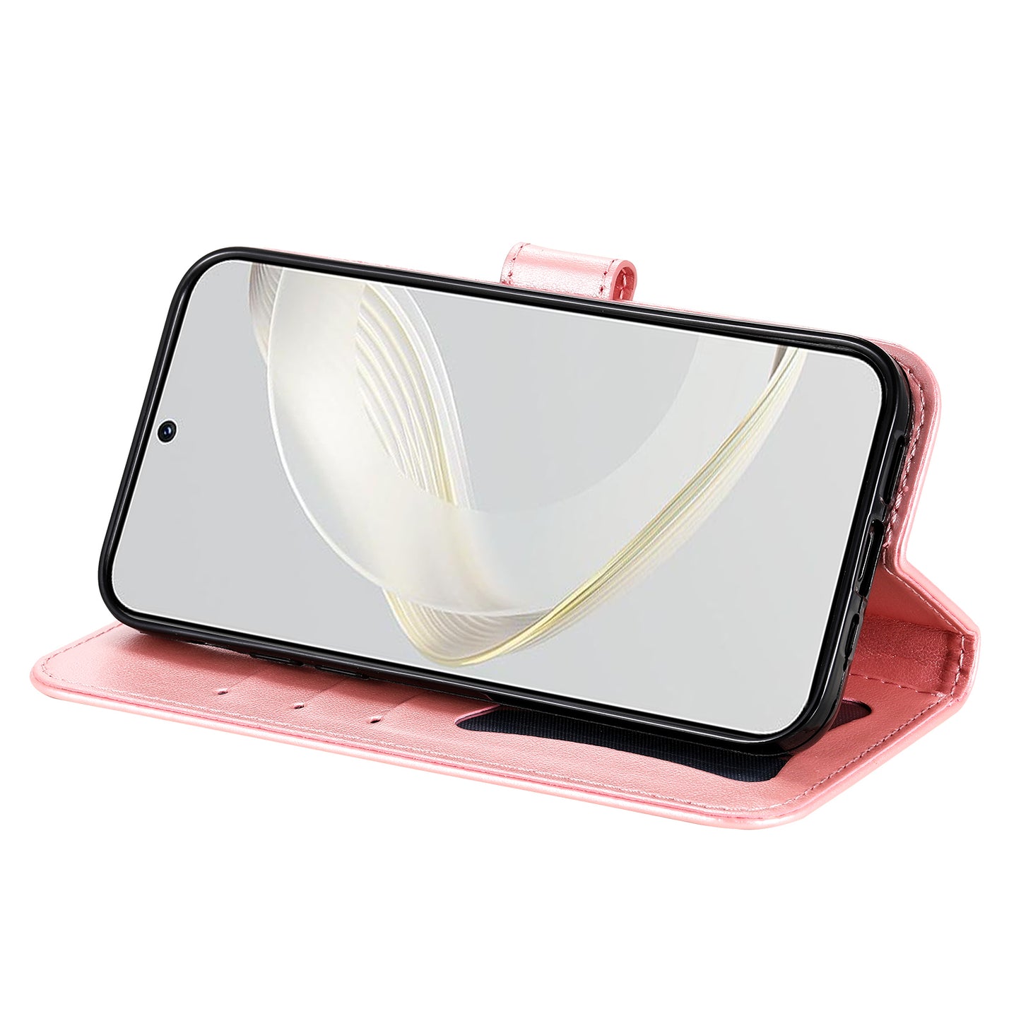 For Huawei nova 11 Flip Stand PU Leather Case Flower Imprinting Wallet Phone Cover