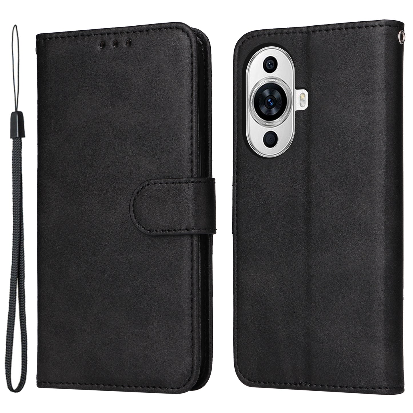 For Huawei nova 11 Wallet Case PU Leather Calf Texture Flip Stand Phone Cover